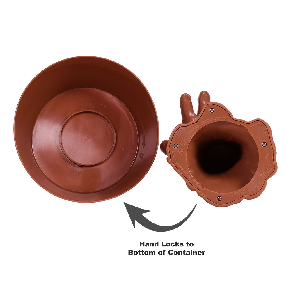 Back view of the Clayface collectible bucket