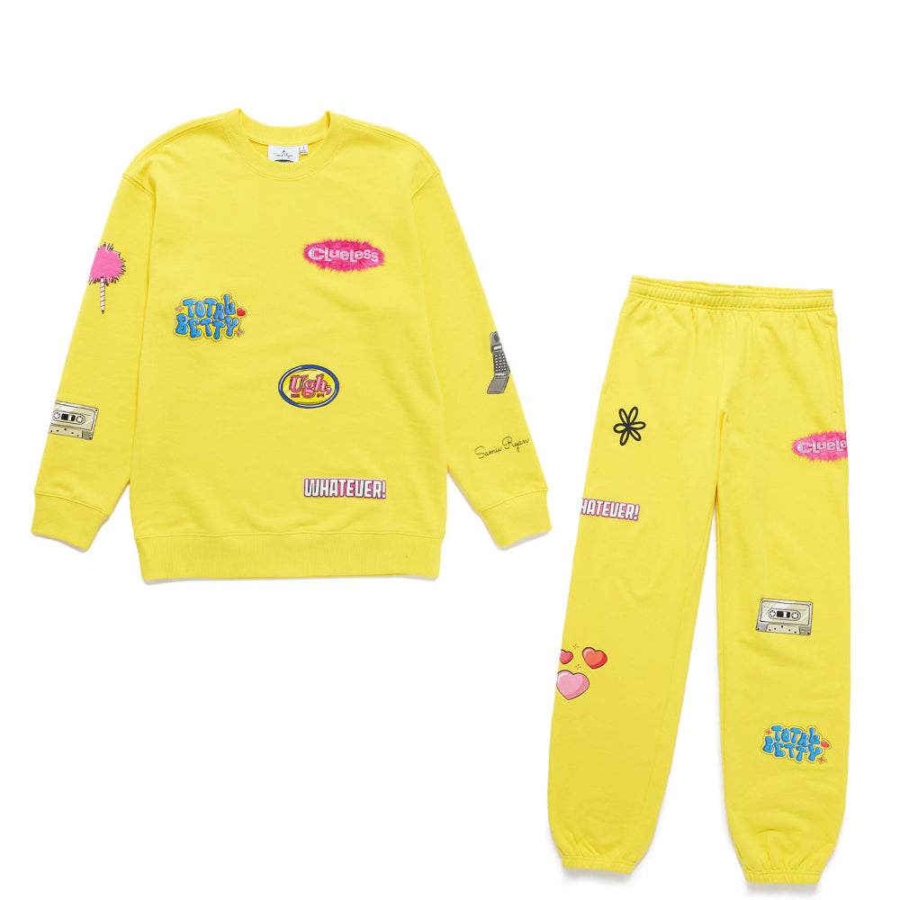 Clueless Graphic Crewneck & Sweatpants Set by Samii Ryan
