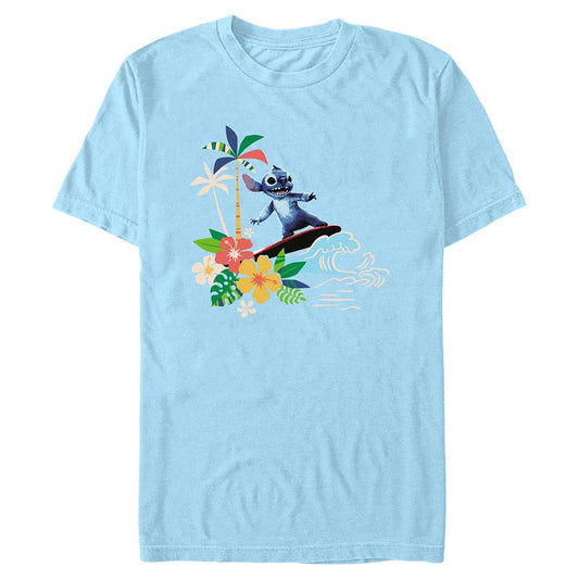 Lilo & Stitch Surfing T-shirt Lt Blue-0