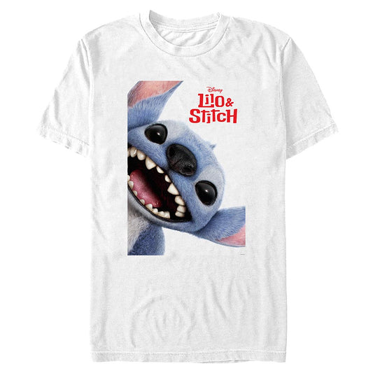 Lilo & Stitch Poster Stitch Face T-shirt White-0