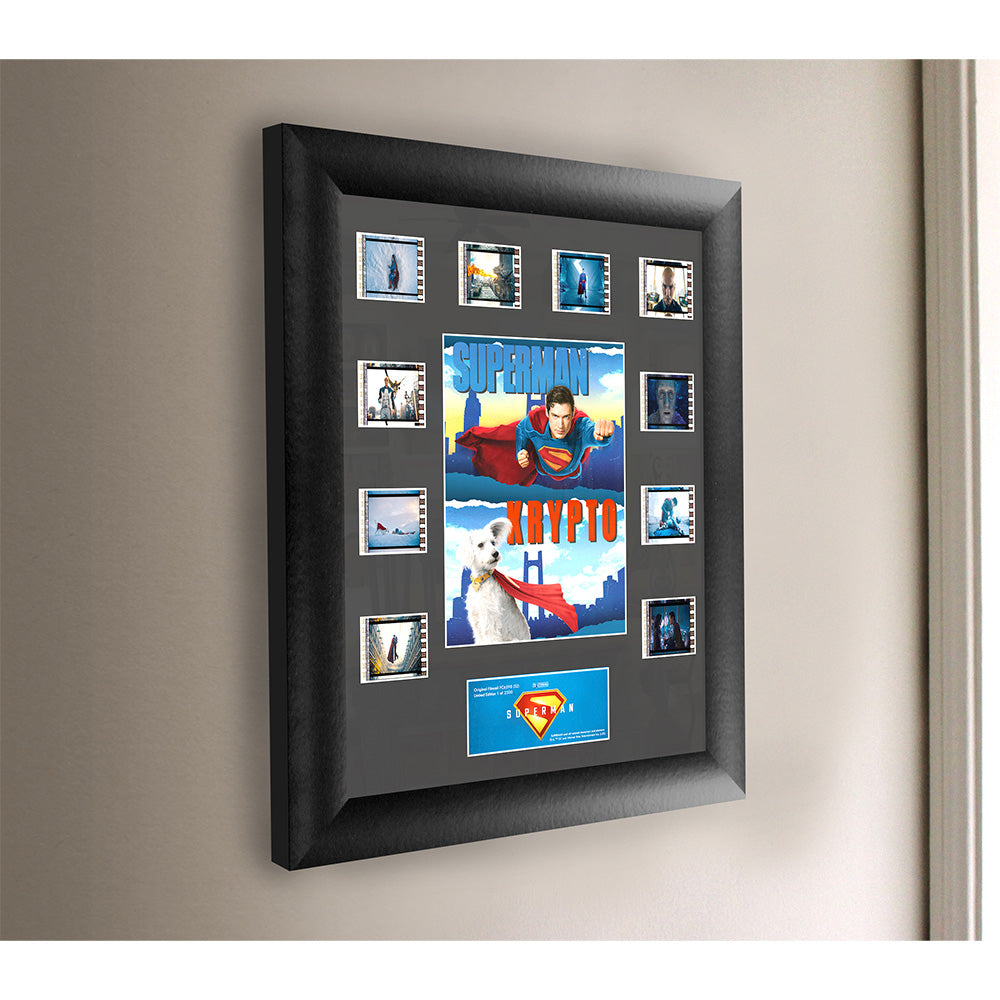 SUPERMAN (2025 Movie) Superman & Krypto FilmCells Mini Montage Framed FilmCells™ Presentation
