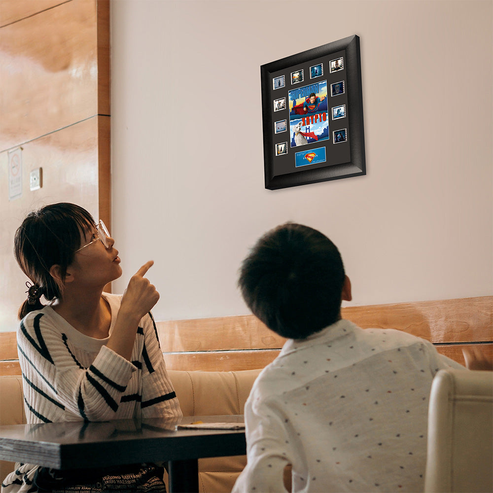 SUPERMAN (2025 Movie) Superman & Krypto FilmCells Mini Montage Framed FilmCells™ Presentation