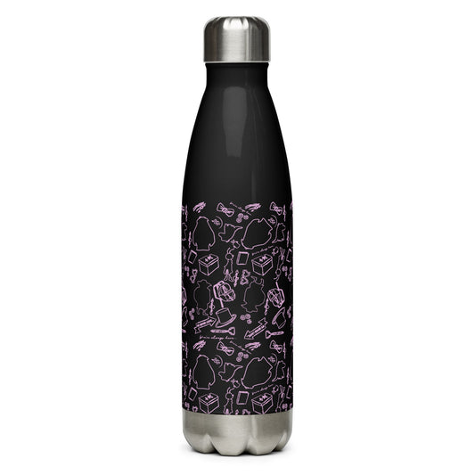 IF Silhouette Pattern Stainless Steel Water Bottle-0