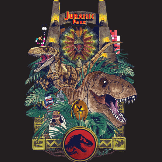 Jurassic Park Sherpa Blanket 37 in x 57 in-1