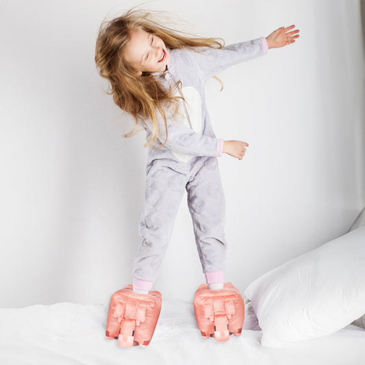 A Minecraft Movie Armadillo Plush Kids Slippers-3