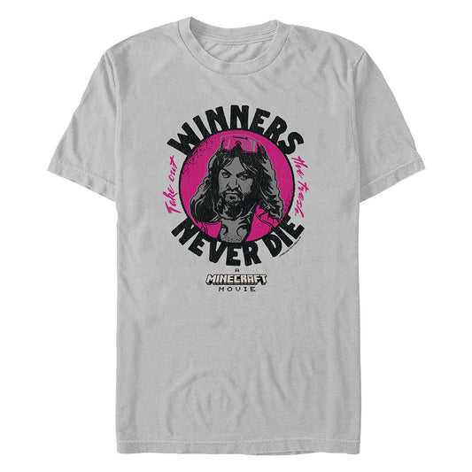 A Minecraft Movie Winners Never Die Adult T-Shirt-0