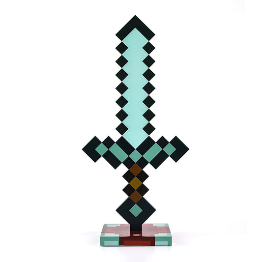 A Minecraft Movie 3D Diamond Sword Desk Lamp-0