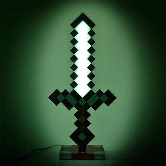 A Minecraft Movie 3D Diamond Sword Desk Lamp-1