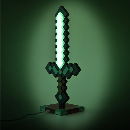 A Minecraft Movie 3D Diamond Sword Desk Lamp-4