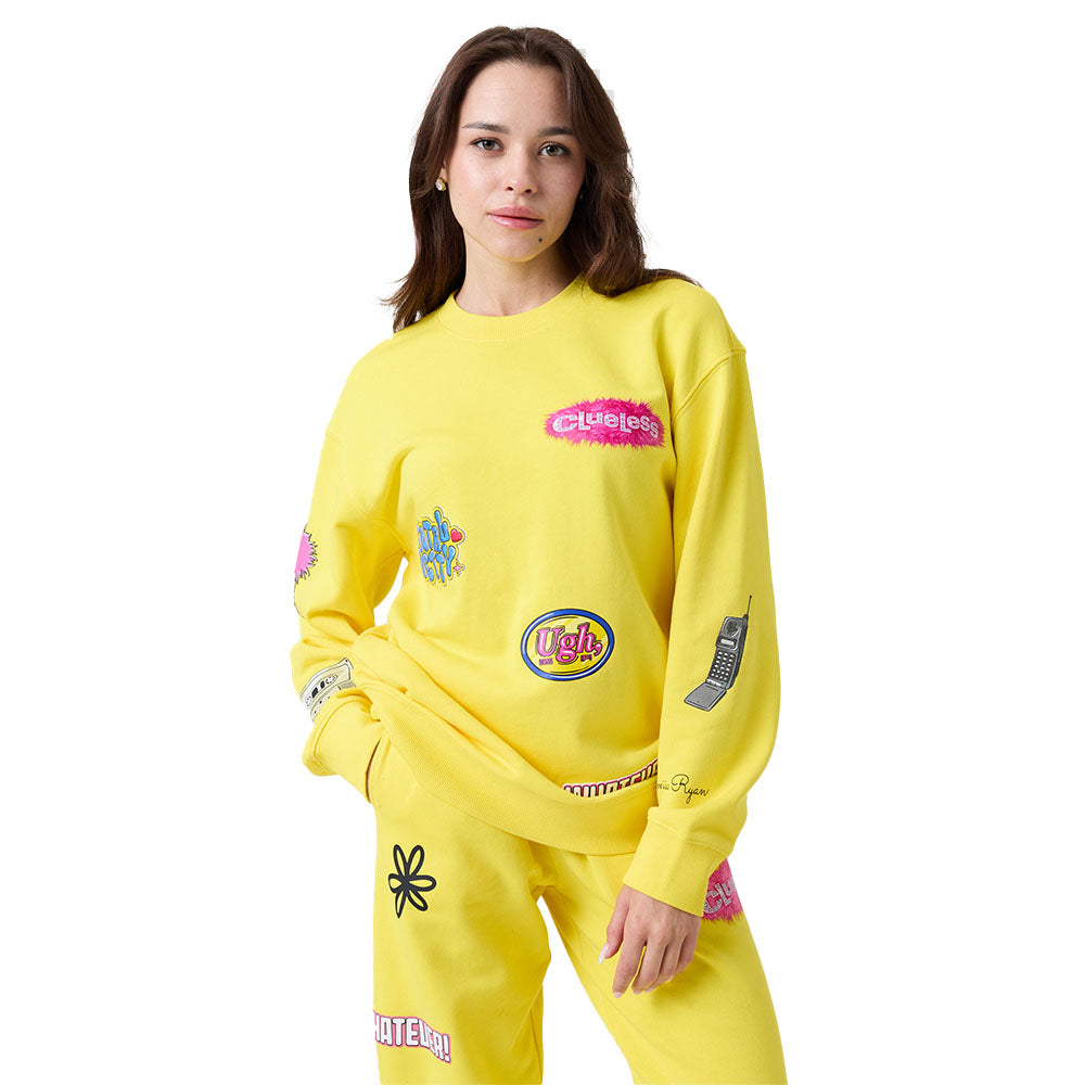 Clueless Graphic Crewneck & Sweatpants Set by Samii Ryan