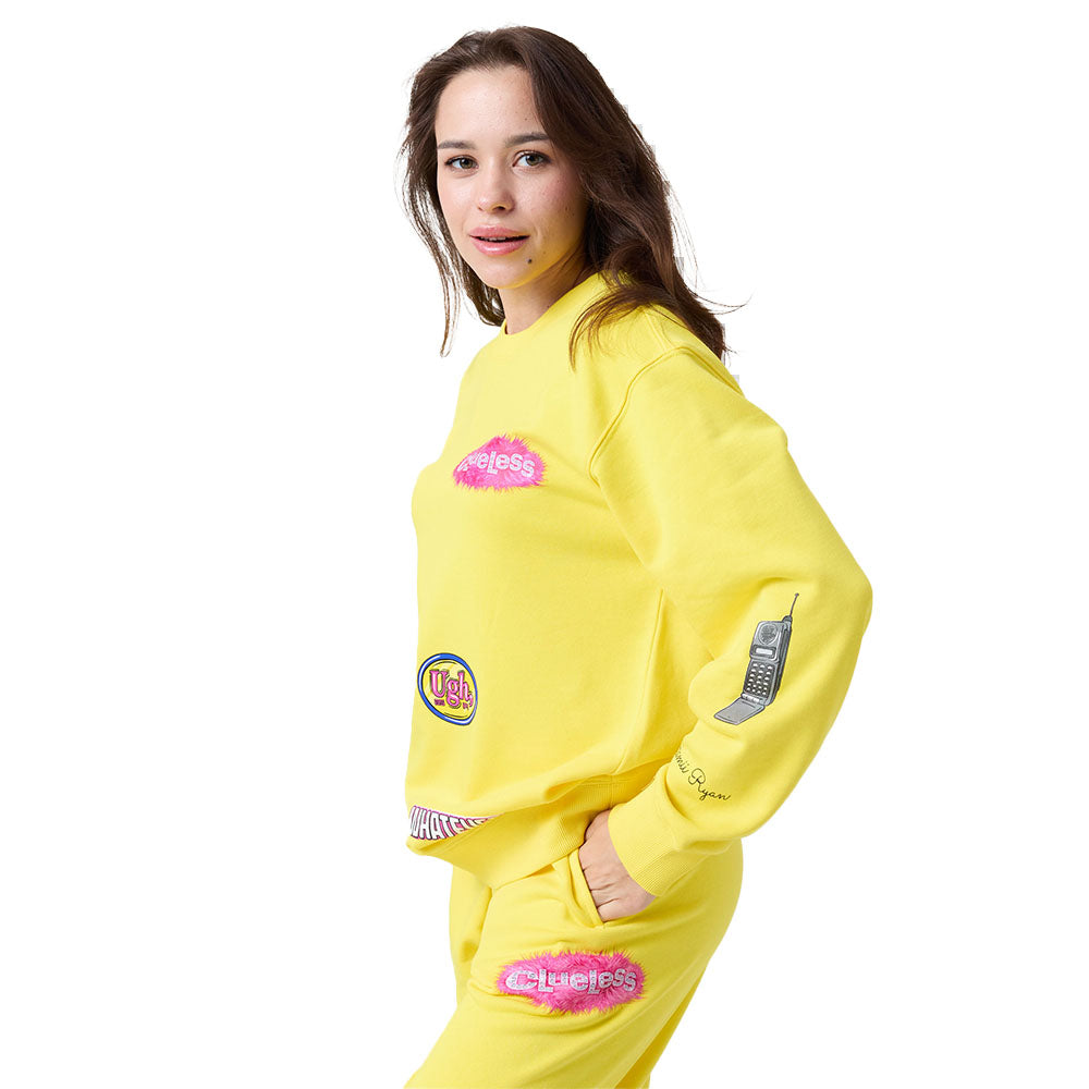 Clueless Graphic Crewneck & Sweatpants Set by Samii Ryan