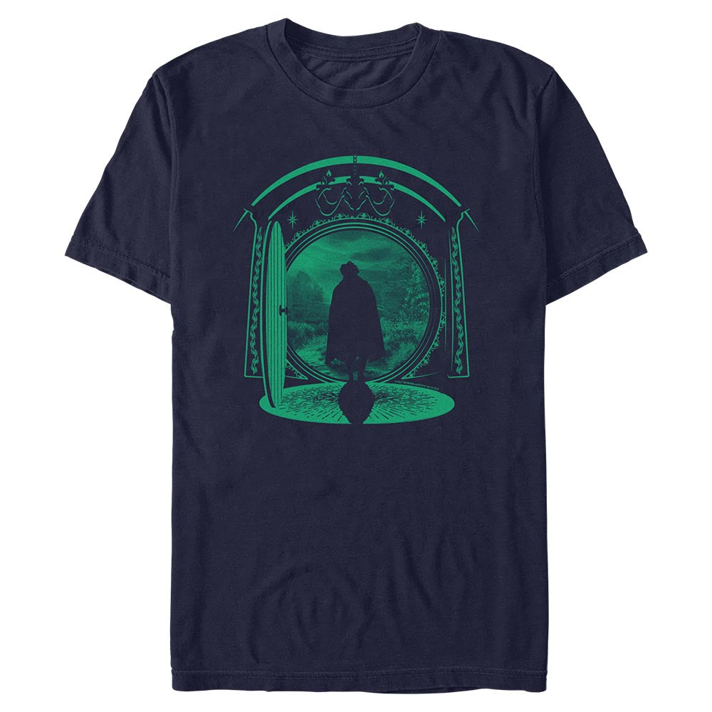 The Lord of the Rings Hobbit Door Silhouette T-Shirt Navy
