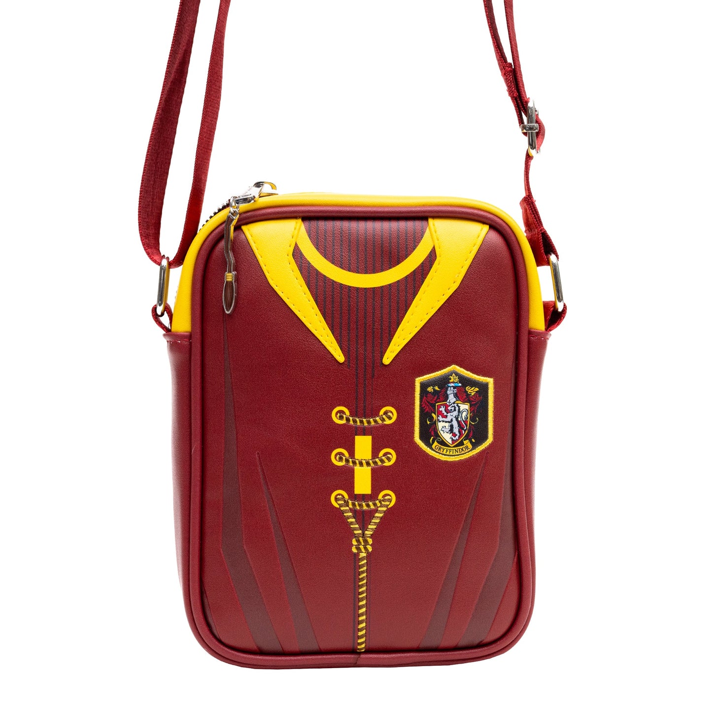 Interior view of the Gryffindor crossbody bag showing the zipper pocket and ample storage space.
