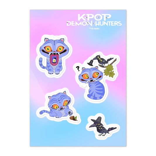 KPop Demon Hunters Derpy Tiger & Magpie Sticker Sheet-0
