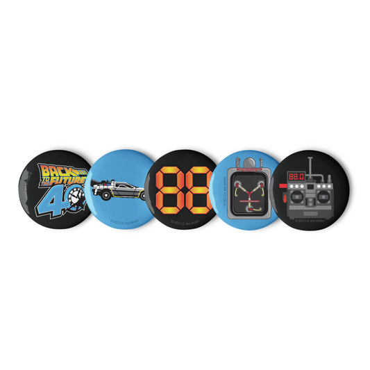 Back to the Future Icons Pin Set White-0