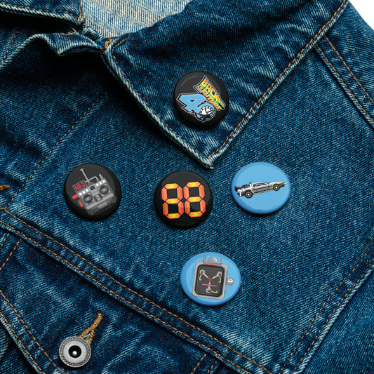 Back to the Future Icons Pin Set White-1
