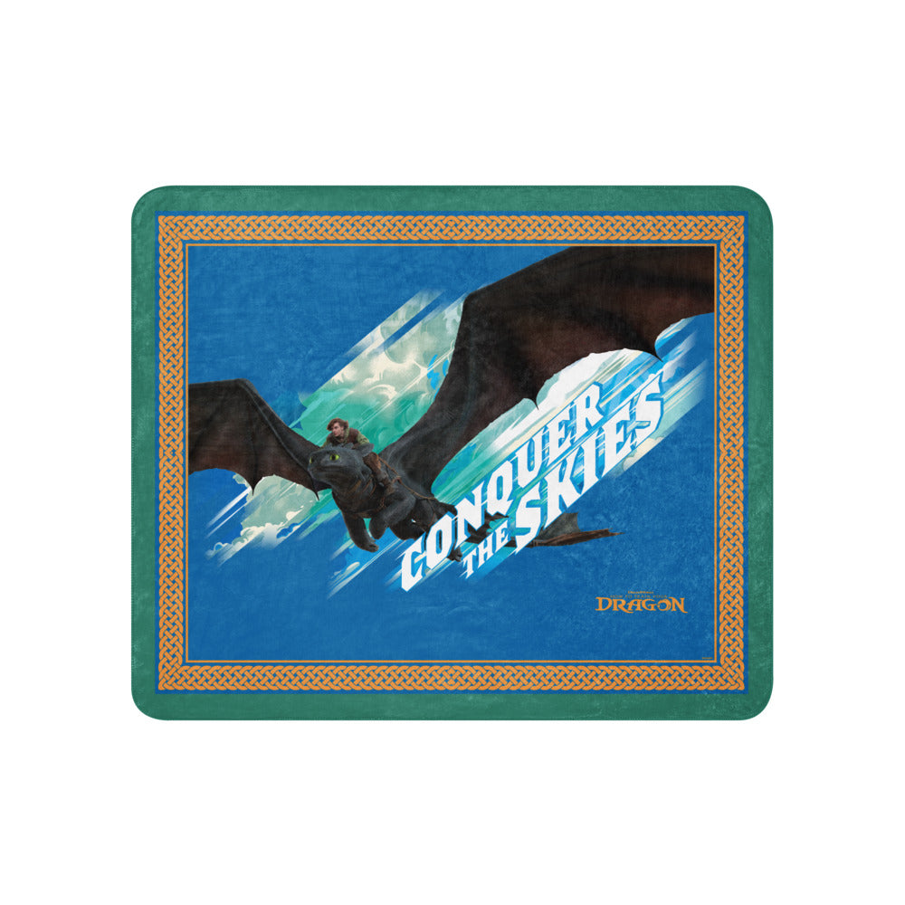 How to Train Your Dragon Conquer the Skies Premium Sherpa Blanket