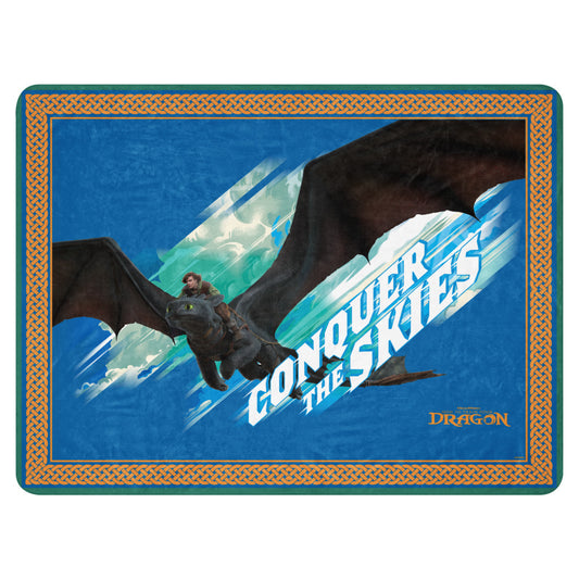 How to Train Your Dragon Conquer the Skies Premium Sherpa Blanket-0
