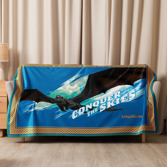 How to Train Your Dragon Conquer the Skies Premium Sherpa Blanket-3