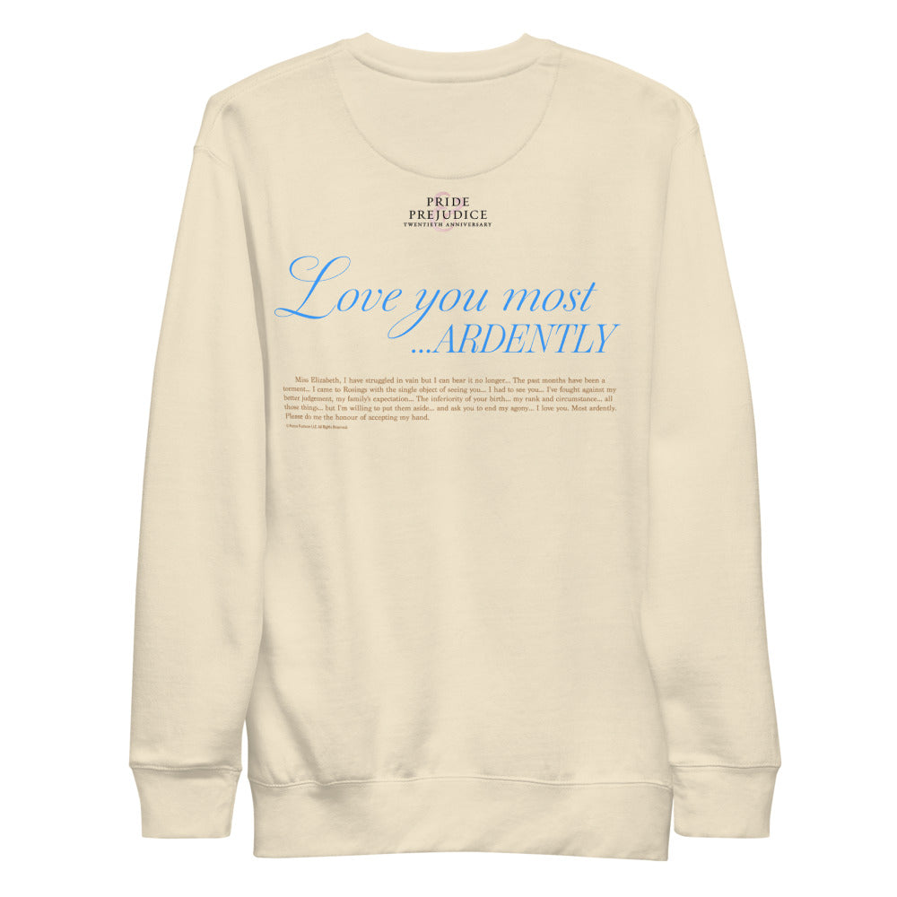 Pride & Prejudice Most Ardently Crewneck Sweatshirt