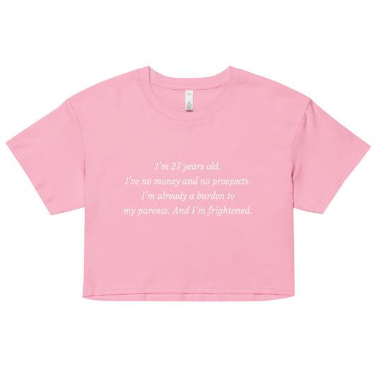 Pride & Prejudice 20th Anniversary No Money, No Prospects Women's Crop Top-0