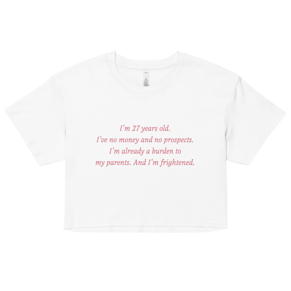 Pride & Prejudice 20th Anniversary No Money, No Prospects Women's Crop Top