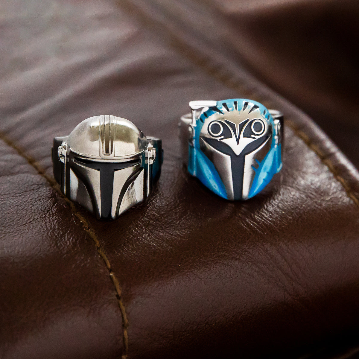 Frontal view of the Mandalorian Bo-Katan Kryze themed ring