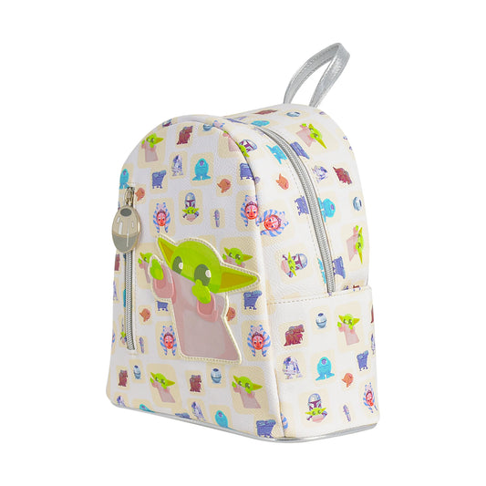 Grogu Handle Ball Mini Backpack, White - Grogu Handle Ball Mini Backpack, White-1-3