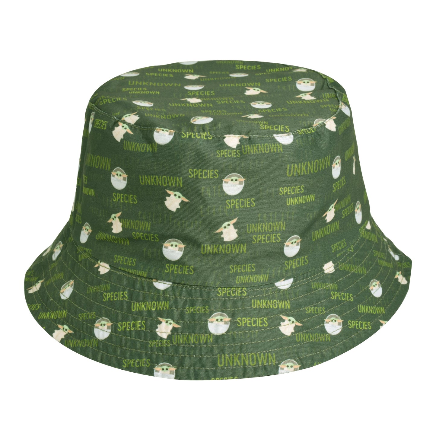 Reverse side of the Star Wars bucket hat featuring a repeating egg motif pattern