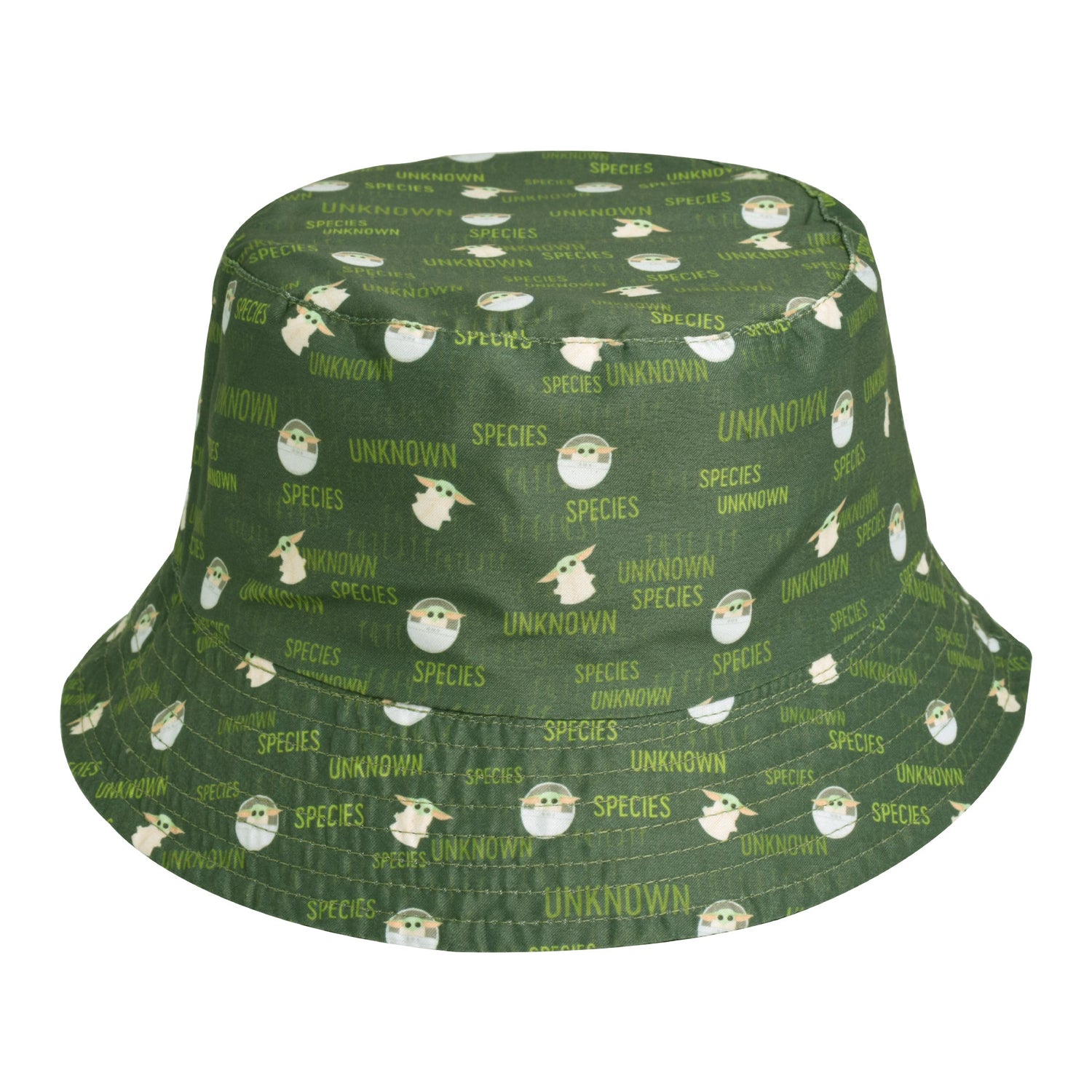 Reverse side of the Star Wars bucket hat featuring a repeating egg motif pattern