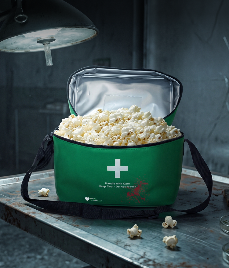 <p>THE RESIDENT EVIL MEDICIAL COURIER POPCORN BUCKET</p>