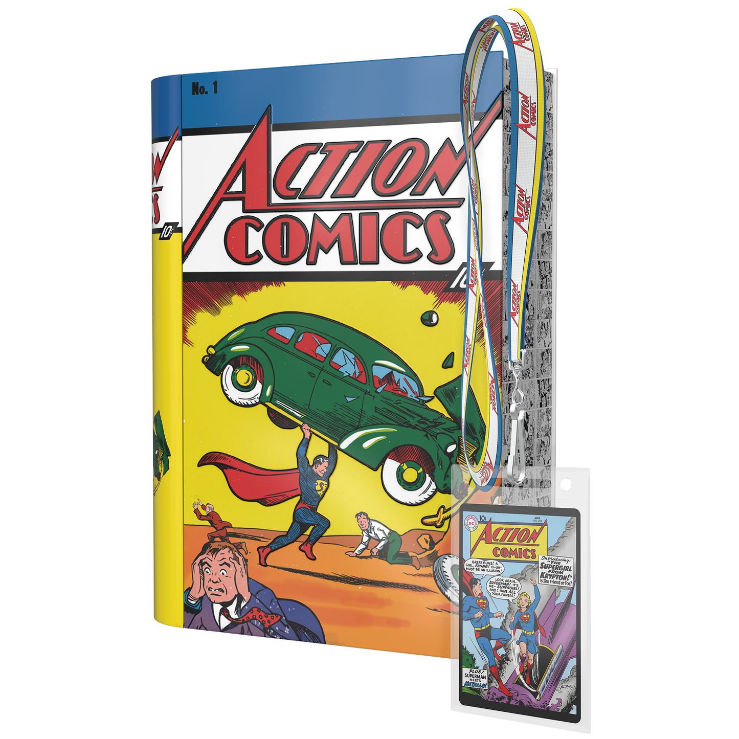 DC Comic Book Popcorn Tin with Lanyard - Action Comics