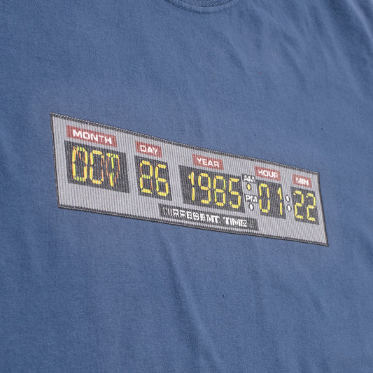 Back to the Future Time Clock 3D Lenticular T-shirt Midnight-5