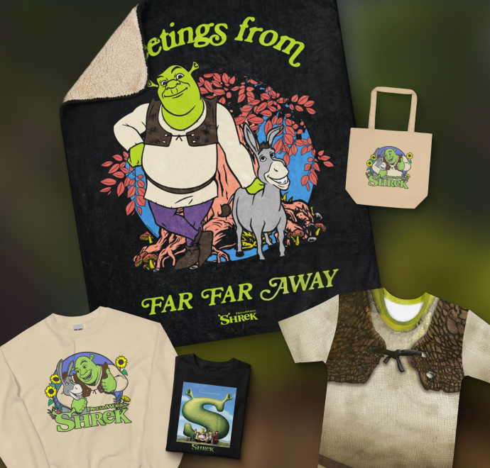<p>Celebrate 25 years of Shrek and Donkey </p>