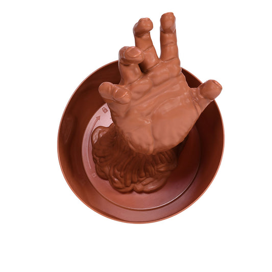 Front view of the sculpted Clayface collectible bucket showing movie-themed detailing-3