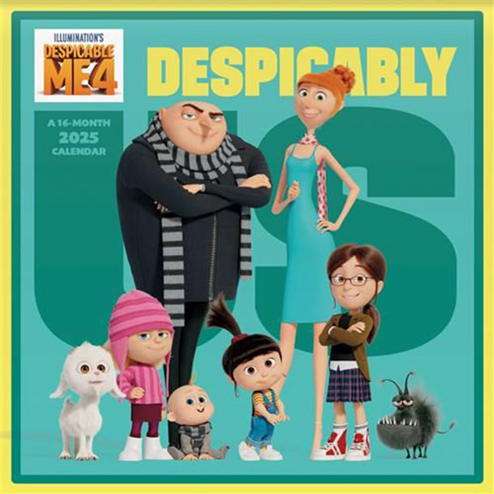 Despicable Me 4 2025 16-Month Wall Calendar