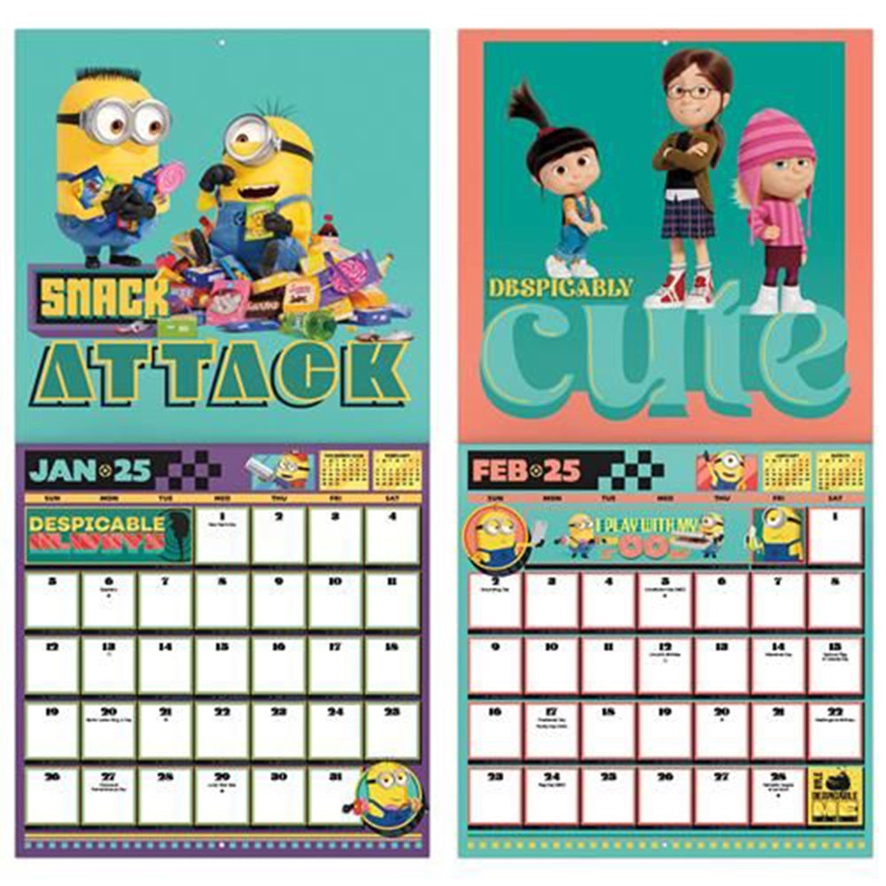 Despicable Me 4 2025 16-Month Wall Calendar