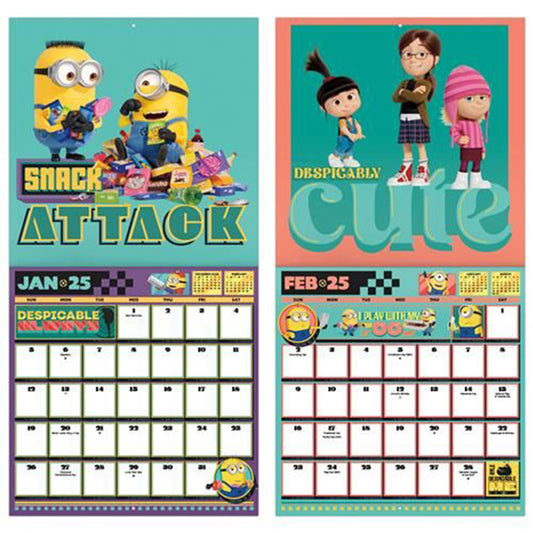 Despicable Me 4 2025 16-Month Wall Calendar-2