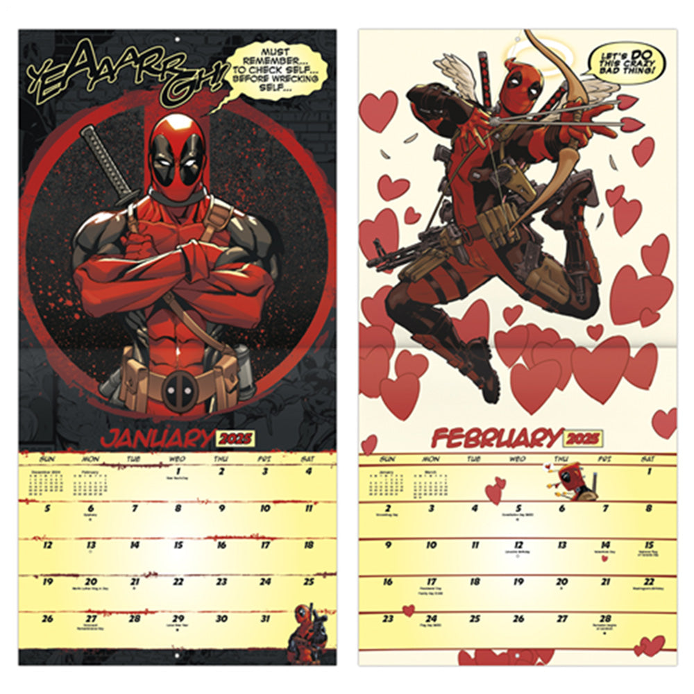 Deadpool 2025 16-Month Wall Calendar