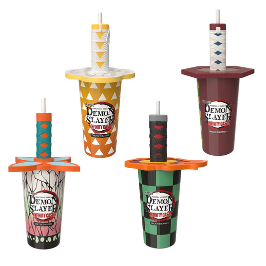 Demon Slayer: Kimetsu no Yaiba – The Movie: Infinity Castle Tumblers with Sword Hilt Topper Lid Green-0