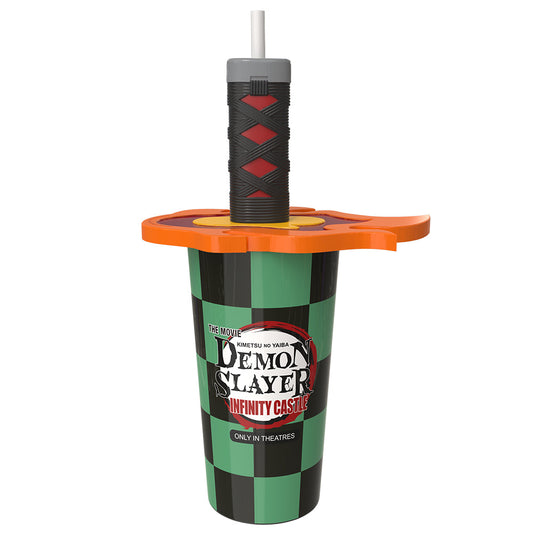 Demon Slayer: Kimetsu no Yaiba – The Movie: Infinity Castle Tumblers with Sword Hilt Topper Lid Green-5