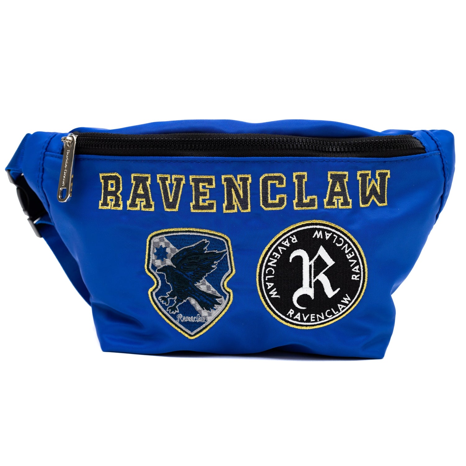 Harry Potter Ravenclaw blue fanny pack with embroidered house patches