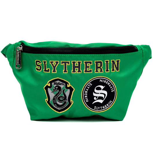 Harry Potter Slytherin Patches Embroidered Fanny Pack front view-0