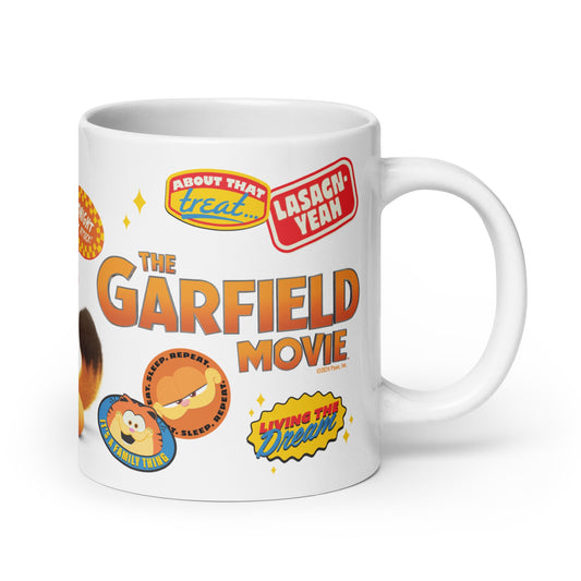 The Garfield Movie Sticker Icons Jumbo Mug-0