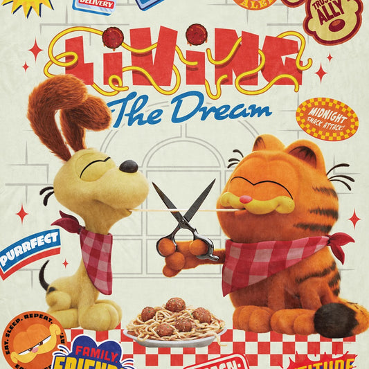 The Garfield Movie Living the Dream Sherpa Blanket-2