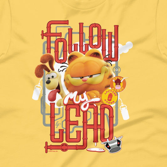 The Garfield Movie Follow My Lead T-shirt-1