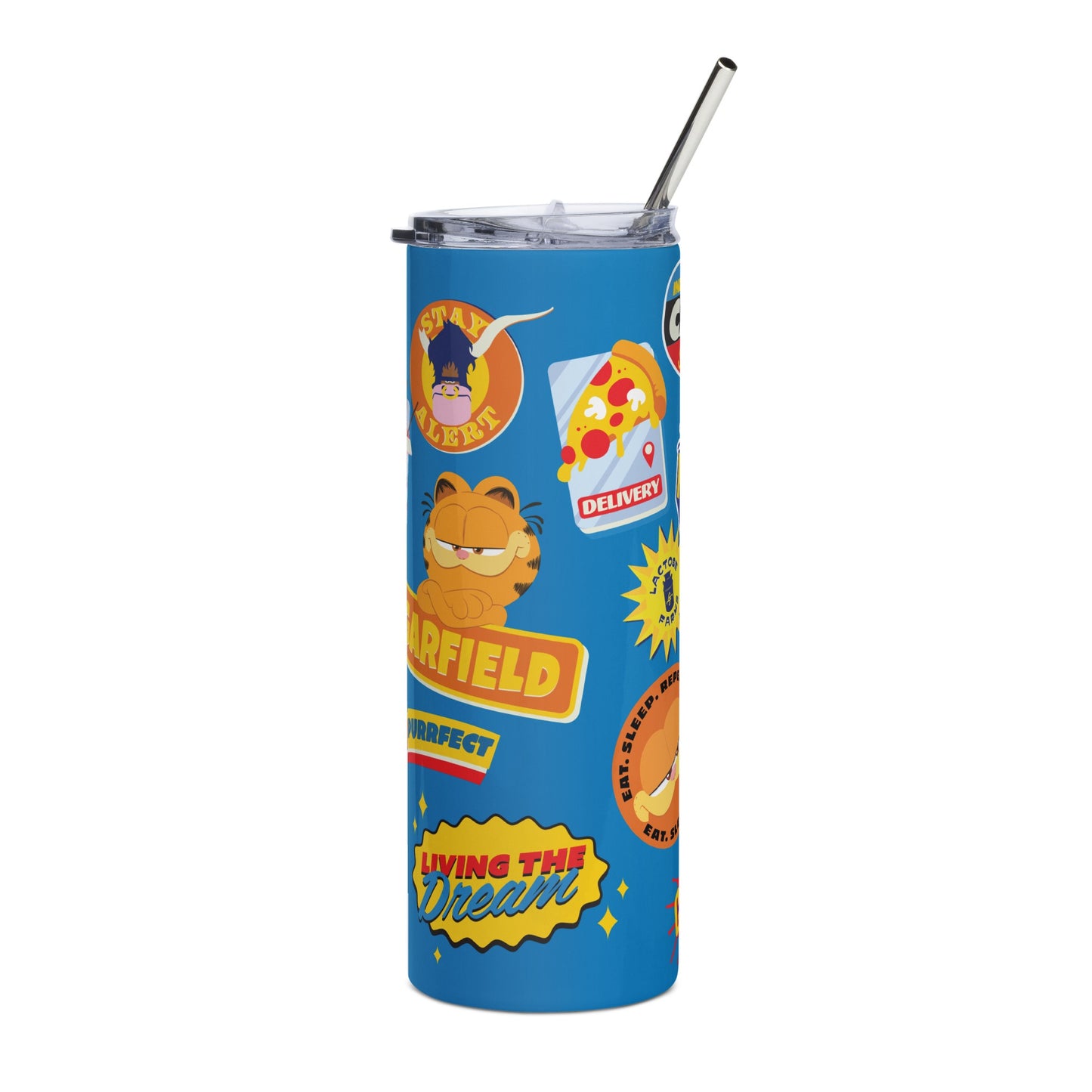 The Garfield Movie Sticker Icons Water Bottle