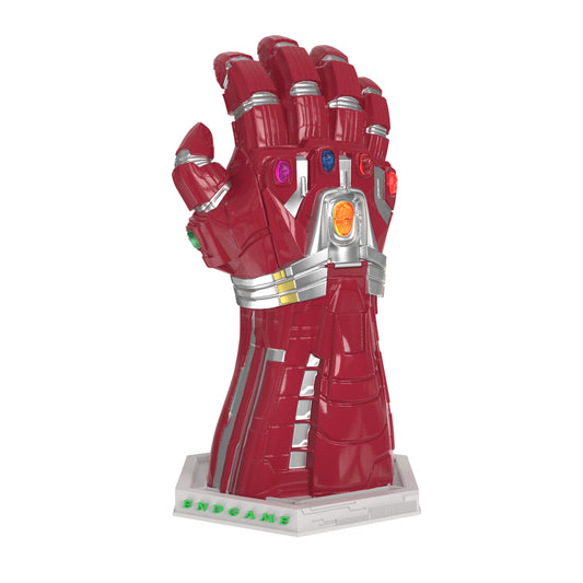 Front view of the Avengers: Endgame Nano Gauntlet bucket featuring molded metallic details and the six Infinity Stones-5