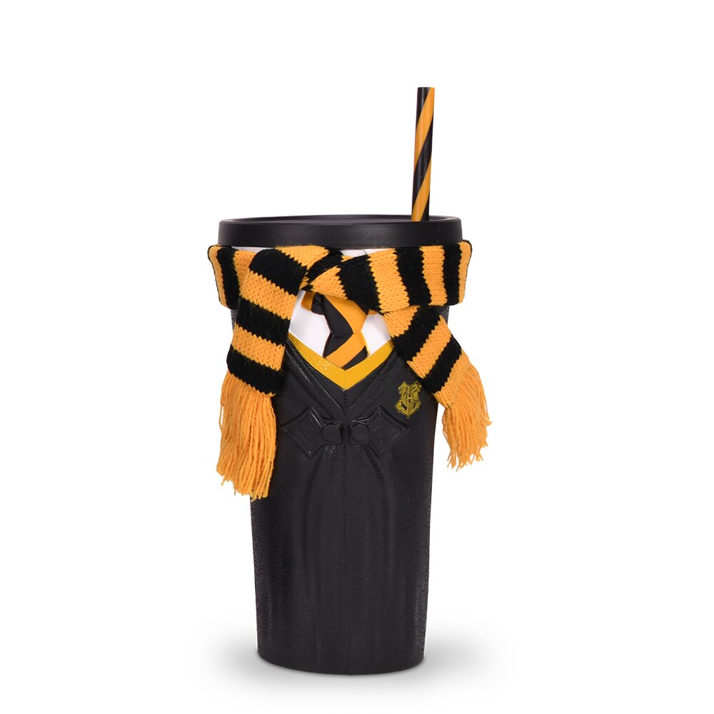 Harry Potter 25th Anniversary Hufflepuff Grippr House Cup with Removable Scarf