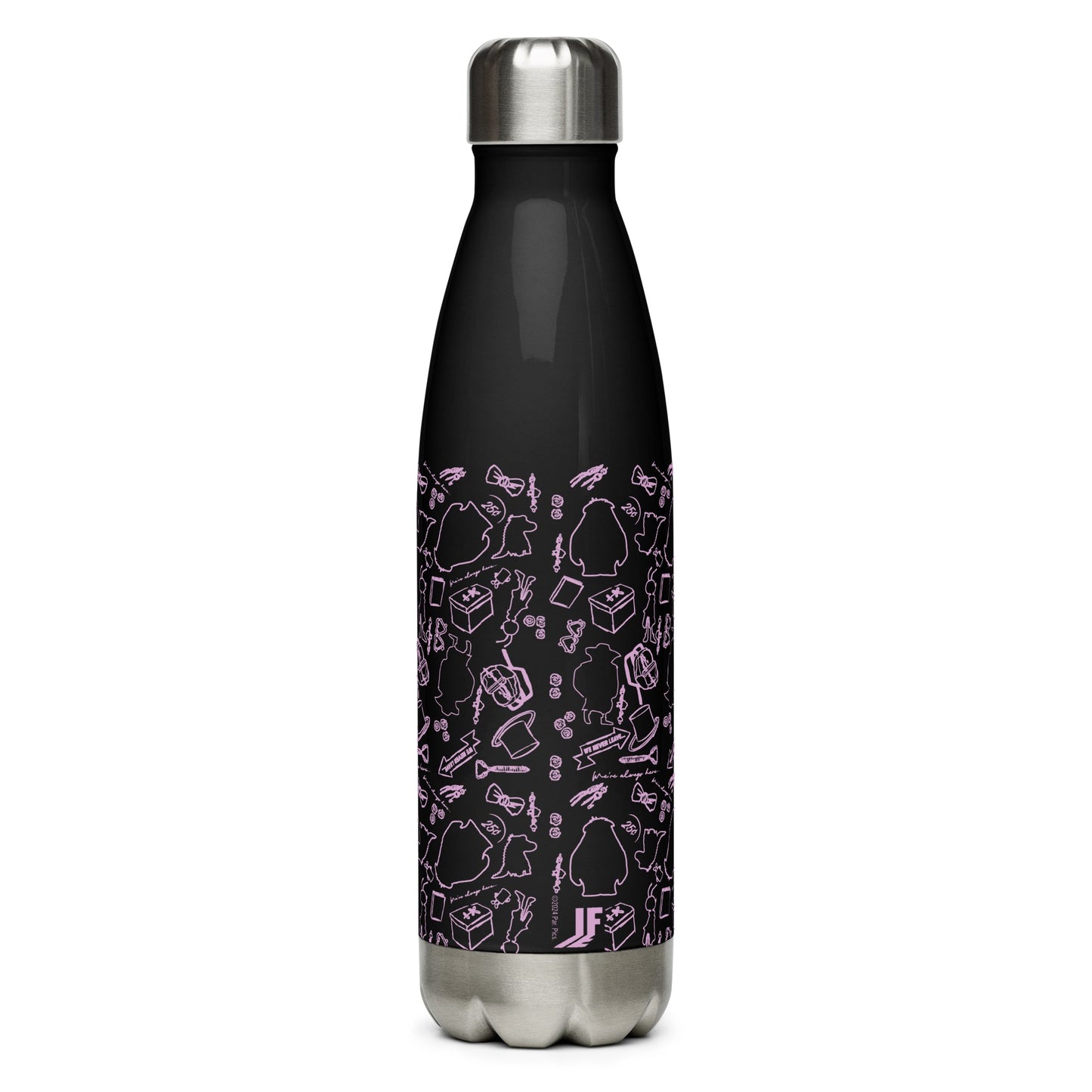 IF Silhouette Pattern Stainless Steel Water Bottle